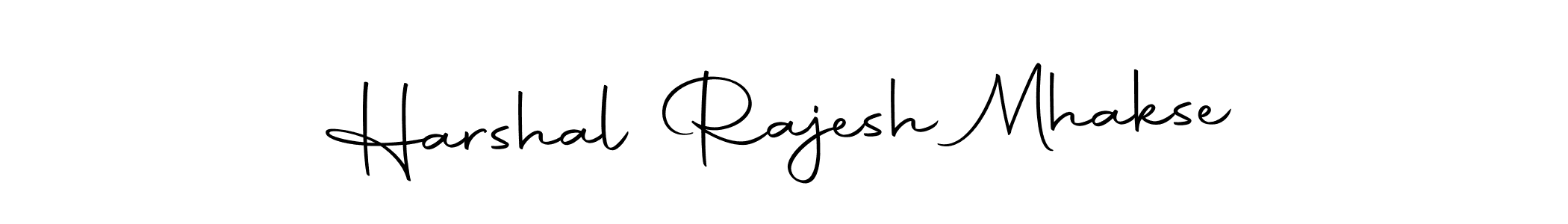 How to make Harshal Rajesh Mhakse name signature. Use Autography-DOLnW style for creating short signs online. This is the latest handwritten sign. Harshal Rajesh Mhakse signature style 10 images and pictures png