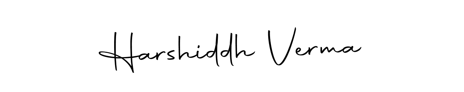 Create a beautiful signature design for name Harshiddh Verma. With this signature (Autography-DOLnW) fonts, you can make a handwritten signature for free. Harshiddh Verma signature style 10 images and pictures png