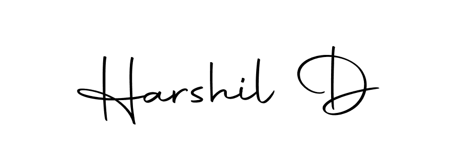 You should practise on your own different ways (Autography-DOLnW) to write your name (Harshil D) in signature. don't let someone else do it for you. Harshil D signature style 10 images and pictures png