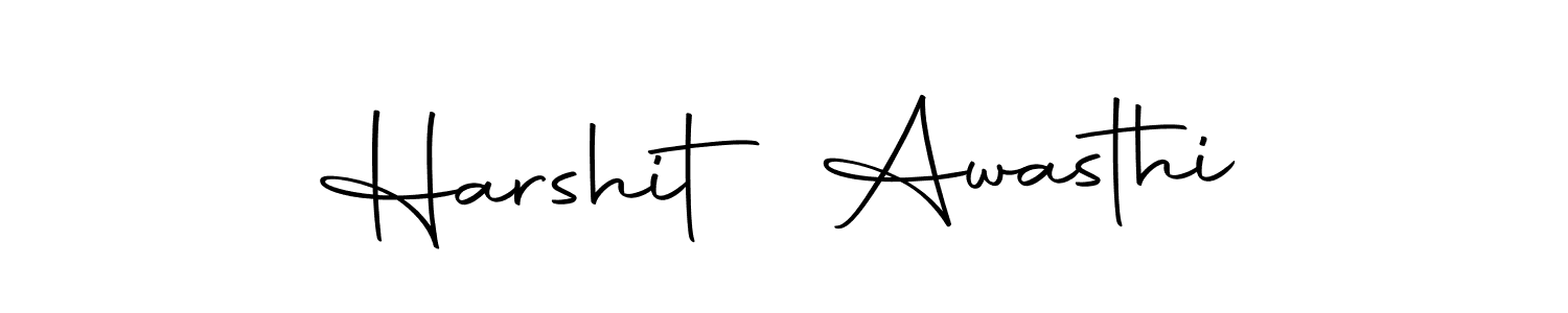 How to make Harshit Awasthi name signature. Use Autography-DOLnW style for creating short signs online. This is the latest handwritten sign. Harshit Awasthi signature style 10 images and pictures png