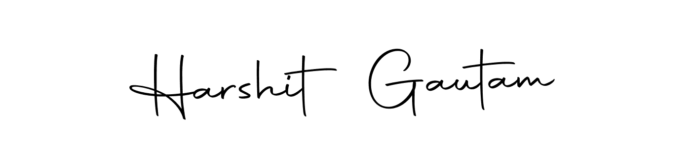 How to make Harshit Gautam name signature. Use Autography-DOLnW style for creating short signs online. This is the latest handwritten sign. Harshit Gautam signature style 10 images and pictures png