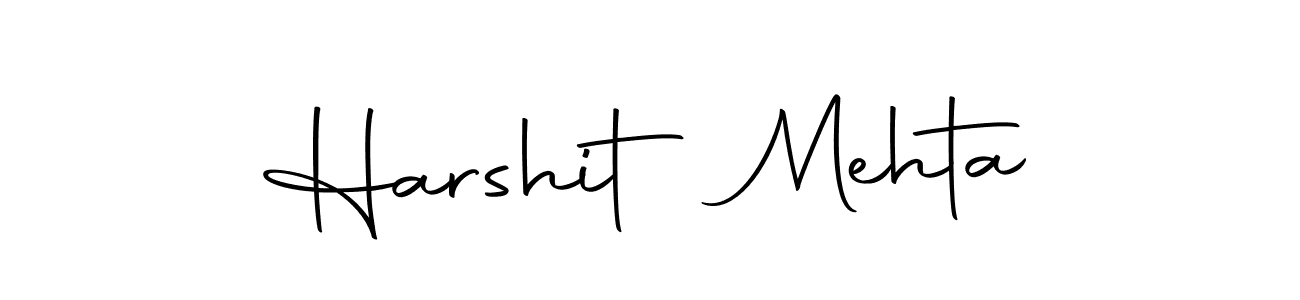 How to make Harshit Mehta name signature. Use Autography-DOLnW style for creating short signs online. This is the latest handwritten sign. Harshit Mehta signature style 10 images and pictures png