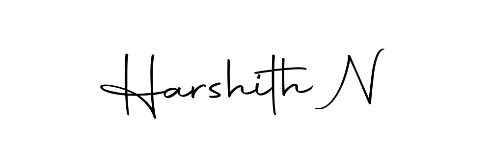 How to make Harshith N name signature. Use Autography-DOLnW style for creating short signs online. This is the latest handwritten sign. Harshith N signature style 10 images and pictures png