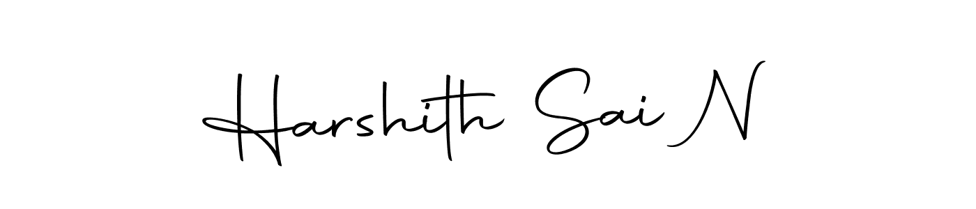 How to make Harshith Sai N name signature. Use Autography-DOLnW style for creating short signs online. This is the latest handwritten sign. Harshith Sai N signature style 10 images and pictures png