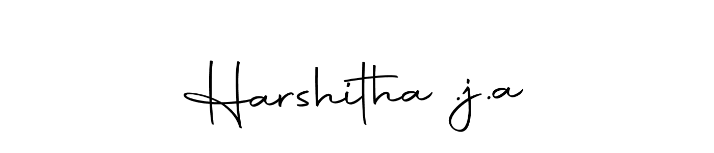 How to make Harshitha .j.a signature? Autography-DOLnW is a professional autograph style. Create handwritten signature for Harshitha .j.a name. Harshitha .j.a signature style 10 images and pictures png