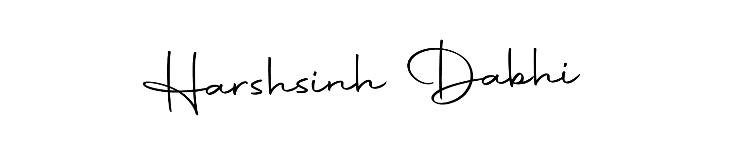 Make a beautiful signature design for name Harshsinh Dabhi. Use this online signature maker to create a handwritten signature for free. Harshsinh Dabhi signature style 10 images and pictures png
