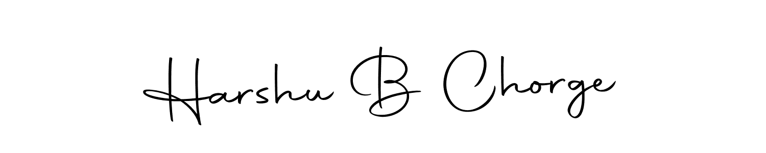 Use a signature maker to create a handwritten signature online. With this signature software, you can design (Autography-DOLnW) your own signature for name Harshu B Chorge. Harshu B Chorge signature style 10 images and pictures png
