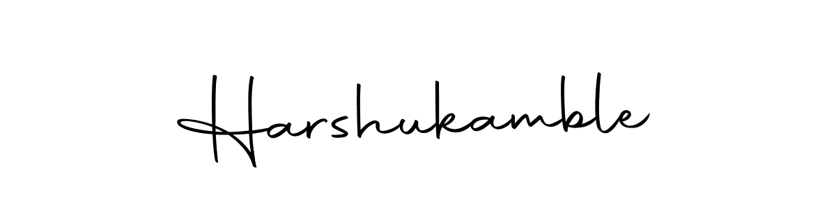 You should practise on your own different ways (Autography-DOLnW) to write your name (Harshukamble) in signature. don't let someone else do it for you. Harshukamble signature style 10 images and pictures png