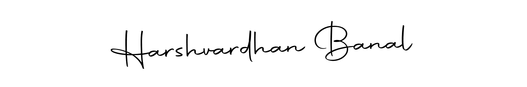 How to make Harshvardhan Banal name signature. Use Autography-DOLnW style for creating short signs online. This is the latest handwritten sign. Harshvardhan Banal signature style 10 images and pictures png