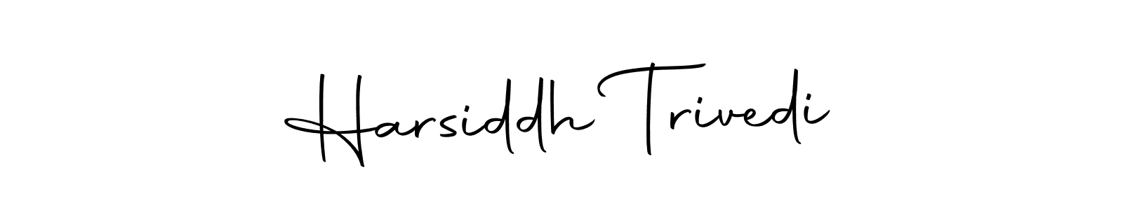 How to make Harsiddh Trivedi name signature. Use Autography-DOLnW style for creating short signs online. This is the latest handwritten sign. Harsiddh Trivedi signature style 10 images and pictures png