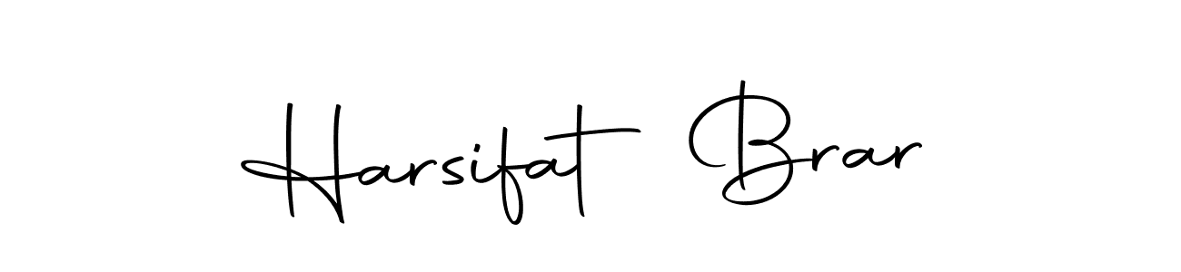 How to make Harsifat Brar name signature. Use Autography-DOLnW style for creating short signs online. This is the latest handwritten sign. Harsifat Brar signature style 10 images and pictures png