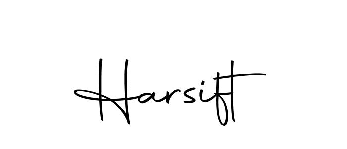 You should practise on your own different ways (Autography-DOLnW) to write your name (Harsift) in signature. don't let someone else do it for you. Harsift signature style 10 images and pictures png