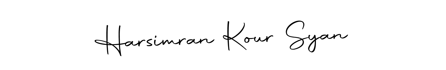 Make a short Harsimran Kour Syan signature style. Manage your documents anywhere anytime using Autography-DOLnW. Create and add eSignatures, submit forms, share and send files easily. Harsimran Kour Syan signature style 10 images and pictures png