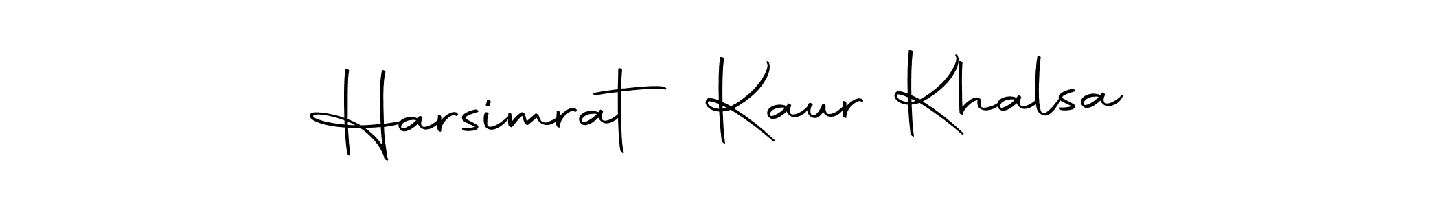 How to make Harsimrat Kaur Khalsa name signature. Use Autography-DOLnW style for creating short signs online. This is the latest handwritten sign. Harsimrat Kaur Khalsa signature style 10 images and pictures png