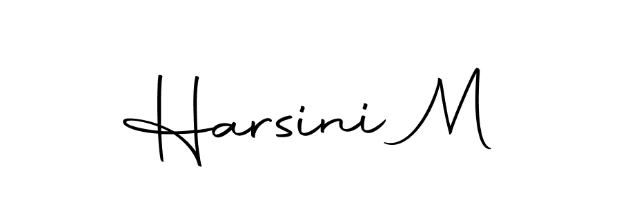 Make a beautiful signature design for name Harsini M. With this signature (Autography-DOLnW) style, you can create a handwritten signature for free. Harsini M signature style 10 images and pictures png