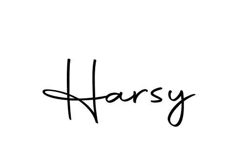 Design your own signature with our free online signature maker. With this signature software, you can create a handwritten (Autography-DOLnW) signature for name Harsy. Harsy signature style 10 images and pictures png
