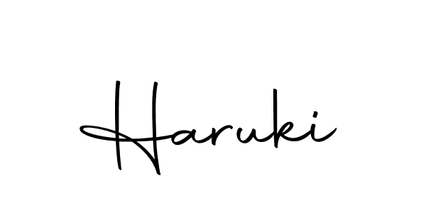 Design your own signature with our free online signature maker. With this signature software, you can create a handwritten (Autography-DOLnW) signature for name Haruki. Haruki signature style 10 images and pictures png