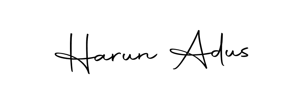 Create a beautiful signature design for name Harun Adus. With this signature (Autography-DOLnW) fonts, you can make a handwritten signature for free. Harun Adus signature style 10 images and pictures png