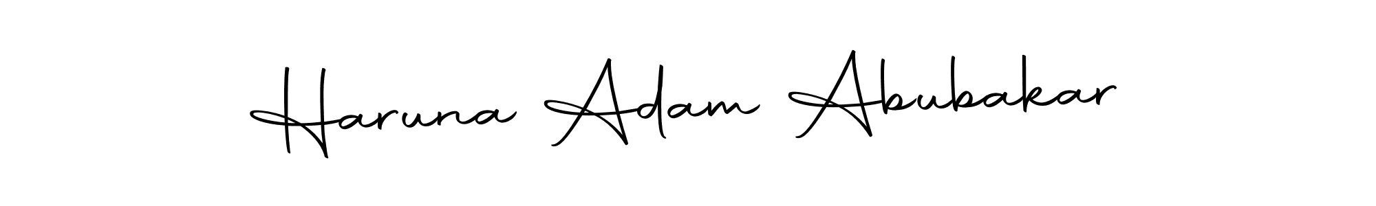 How to make Haruna Adam Abubakar name signature. Use Autography-DOLnW style for creating short signs online. This is the latest handwritten sign. Haruna Adam Abubakar signature style 10 images and pictures png