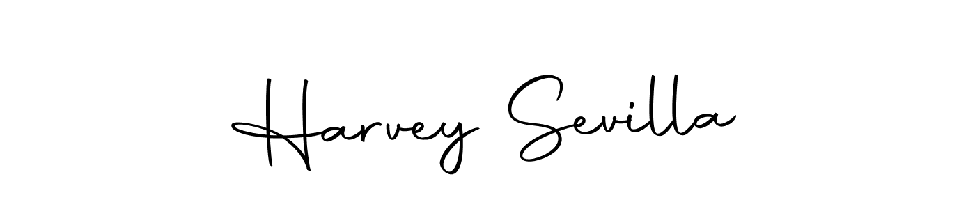 How to make Harvey Sevilla name signature. Use Autography-DOLnW style for creating short signs online. This is the latest handwritten sign. Harvey Sevilla signature style 10 images and pictures png