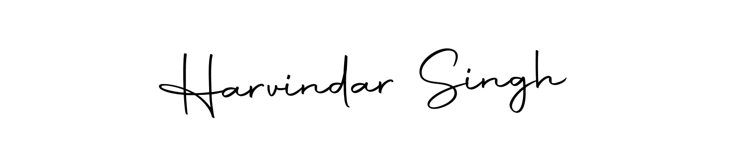 How to make Harvindar Singh name signature. Use Autography-DOLnW style for creating short signs online. This is the latest handwritten sign. Harvindar Singh signature style 10 images and pictures png