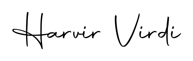 Personalize your online presence with Harvir Virdi signature rendered in elegant Autography-DOLnW font. Great for website footers and blogs. Harvir Virdi signature style 10 images and pictures png