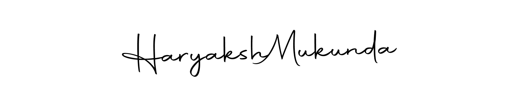 Create a beautiful signature design for name Haryaksh  Mukunda. With this signature (Autography-DOLnW) fonts, you can make a handwritten signature for free. Haryaksh  Mukunda signature style 10 images and pictures png