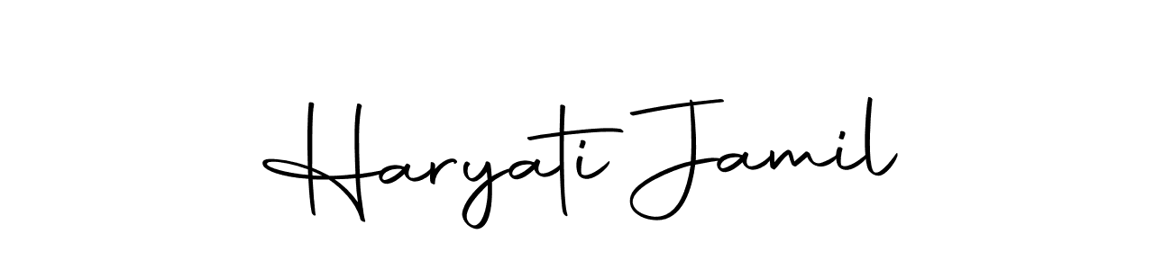 Here are the top 10 professional signature styles for the name Haryati Jamil. These are the best autograph styles you can use for your name. Haryati Jamil signature style 10 images and pictures png