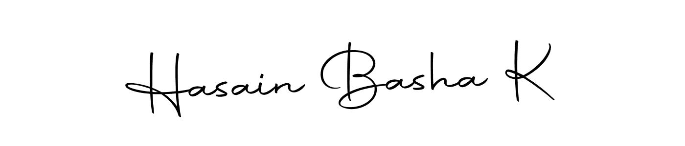 The best way (Autography-DOLnW) to make a short signature is to pick only two or three words in your name. The name Hasain Basha K include a total of six letters. For converting this name. Hasain Basha K signature style 10 images and pictures png