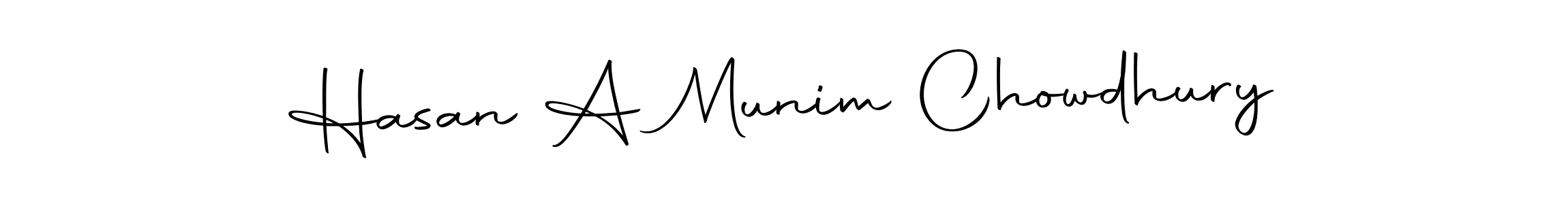The best way (Autography-DOLnW) to make a short signature is to pick only two or three words in your name. The name Hasan A Munim Chowdhury include a total of six letters. For converting this name. Hasan A Munim Chowdhury signature style 10 images and pictures png