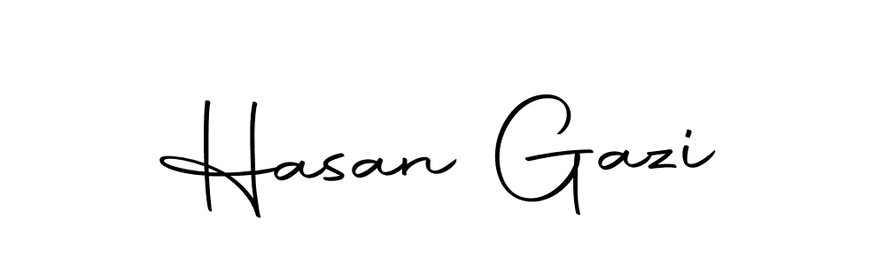 How to make Hasan Gazi name signature. Use Autography-DOLnW style for creating short signs online. This is the latest handwritten sign. Hasan Gazi signature style 10 images and pictures png
