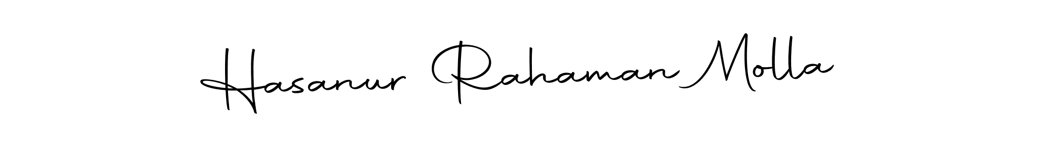 How to make Hasanur Rahaman Molla name signature. Use Autography-DOLnW style for creating short signs online. This is the latest handwritten sign. Hasanur Rahaman Molla signature style 10 images and pictures png