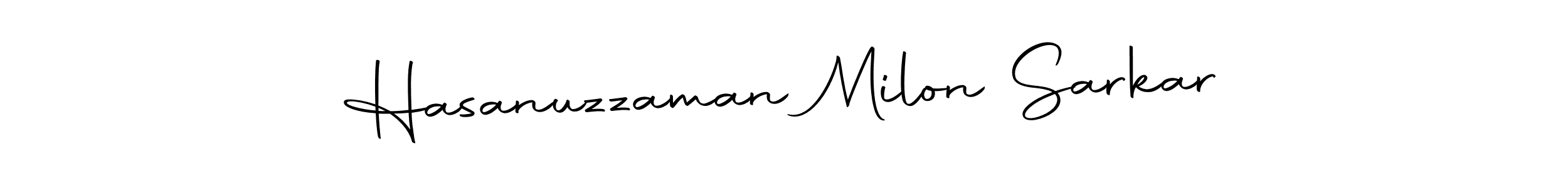 Create a beautiful signature design for name Hasanuzzaman Milon Sarkar. With this signature (Autography-DOLnW) fonts, you can make a handwritten signature for free. Hasanuzzaman Milon Sarkar signature style 10 images and pictures png