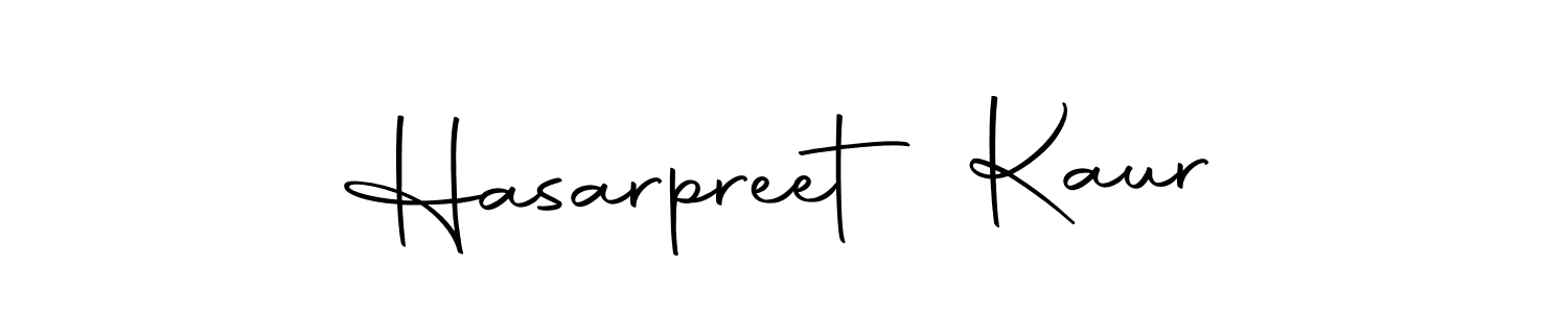 Create a beautiful signature design for name Hasarpreet Kaur. With this signature (Autography-DOLnW) fonts, you can make a handwritten signature for free. Hasarpreet Kaur signature style 10 images and pictures png