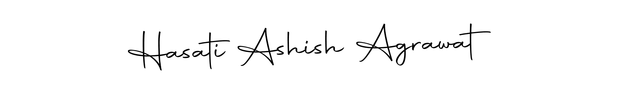 How to make Hasati Ashish Agrawat name signature. Use Autography-DOLnW style for creating short signs online. This is the latest handwritten sign. Hasati Ashish Agrawat signature style 10 images and pictures png