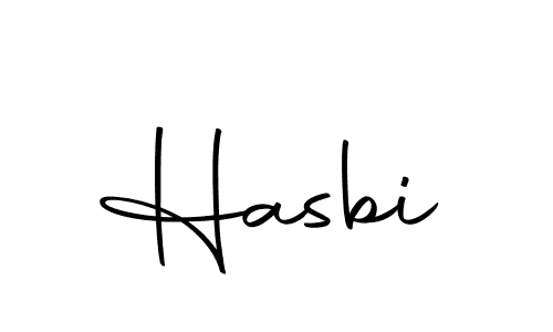 Make a beautiful signature design for name Hasbi. With this signature (Autography-DOLnW) style, you can create a handwritten signature for free. Hasbi signature style 10 images and pictures png