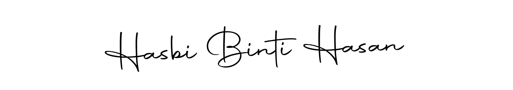 How to make Hasbi Binti Hasan name signature. Use Autography-DOLnW style for creating short signs online. This is the latest handwritten sign. Hasbi Binti Hasan signature style 10 images and pictures png