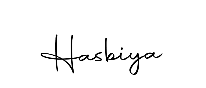 Use a signature maker to create a handwritten signature online. With this signature software, you can design (Autography-DOLnW) your own signature for name Hasbiya. Hasbiya signature style 10 images and pictures png