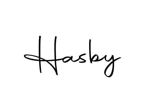 Use a signature maker to create a handwritten signature online. With this signature software, you can design (Autography-DOLnW) your own signature for name Hasby. Hasby signature style 10 images and pictures png