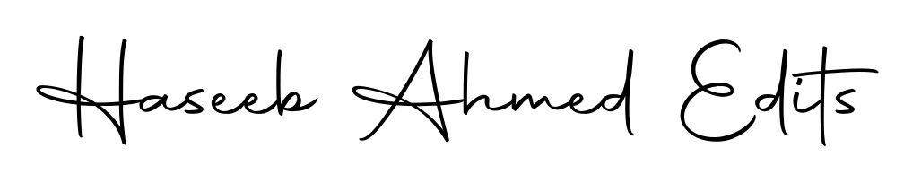 A timeless handwritten aesthetic for Haseeb Ahmed Edits. The Autography-DOLnW font gives your signature a handcrafted feel with natural curves. Haseeb Ahmed Edits signature style 10 images and pictures png