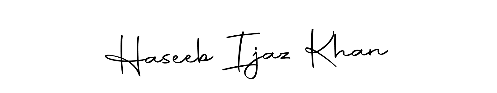 Make a beautiful signature design for name Haseeb Ijaz Khan. With this signature (Autography-DOLnW) style, you can create a handwritten signature for free. Haseeb Ijaz Khan signature style 10 images and pictures png