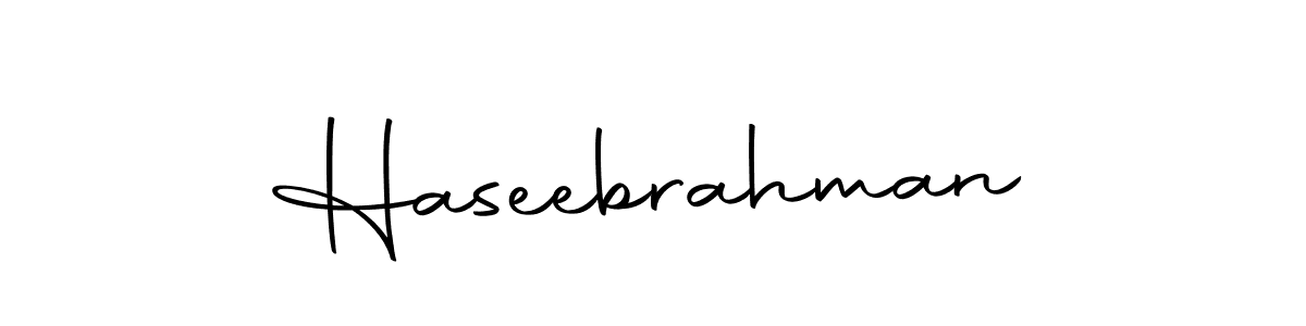 Create a beautiful signature design for name Haseebrahman. With this signature (Autography-DOLnW) fonts, you can make a handwritten signature for free. Haseebrahman signature style 10 images and pictures png