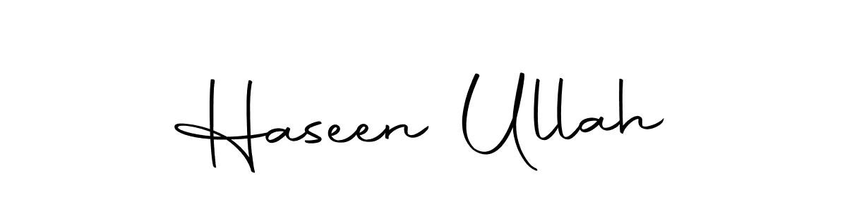 How to make Haseen Ullah name signature. Use Autography-DOLnW style for creating short signs online. This is the latest handwritten sign. Haseen Ullah signature style 10 images and pictures png
