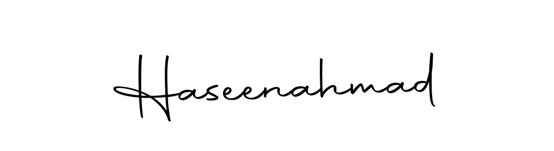 Use a signature maker to create a handwritten signature online. With this signature software, you can design (Autography-DOLnW) your own signature for name Haseenahmad. Haseenahmad signature style 10 images and pictures png