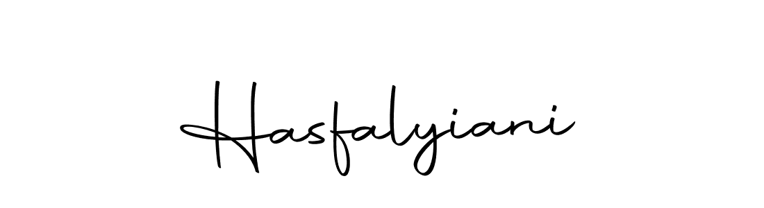 The best way (Autography-DOLnW) to make a short signature is to pick only two or three words in your name. The name Hasfalyiani include a total of six letters. For converting this name. Hasfalyiani signature style 10 images and pictures png