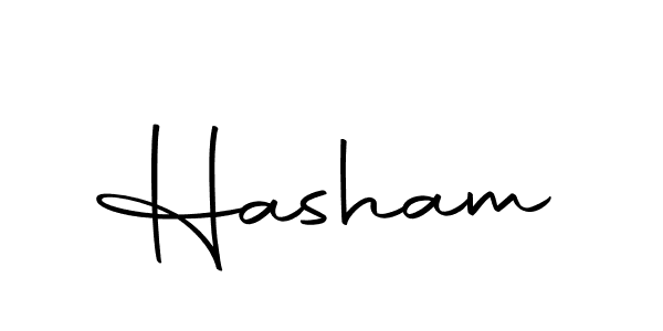 Create a beautiful signature design for name Hasham. With this signature (Autography-DOLnW) fonts, you can make a handwritten signature for free. Hasham signature style 10 images and pictures png