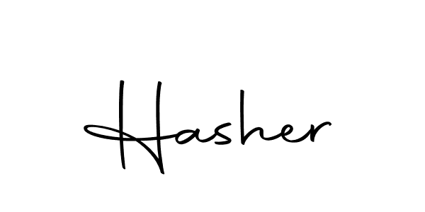 Similarly Autography-DOLnW is the best handwritten signature design. Signature creator online .You can use it as an online autograph creator for name Hasher. Hasher signature style 10 images and pictures png
