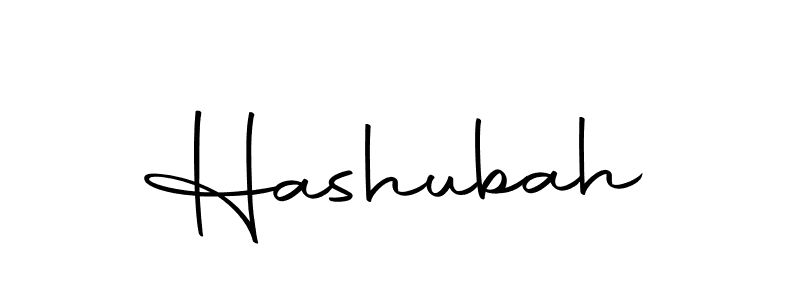 Design your own signature with our free online signature maker. With this signature software, you can create a handwritten (Autography-DOLnW) signature for name Hashubah. Hashubah signature style 10 images and pictures png