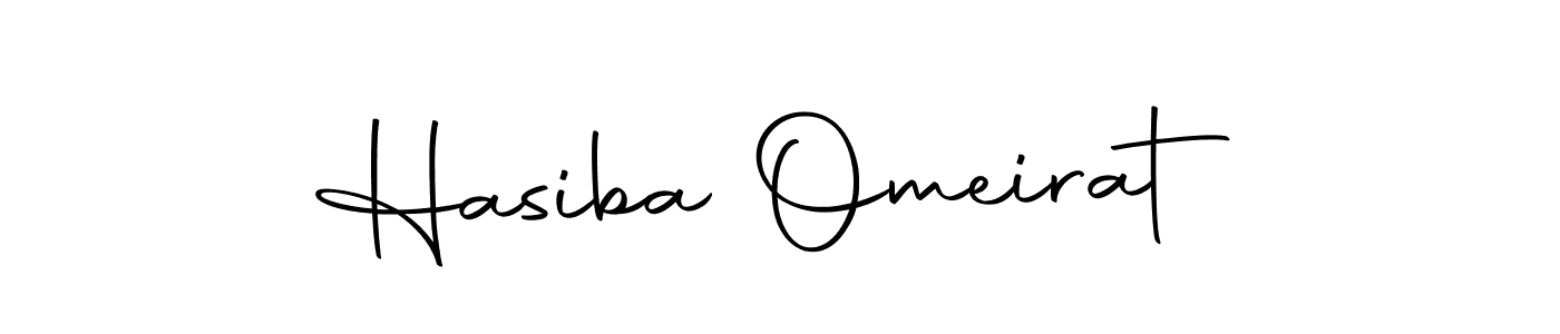 How to make Hasiba Omeirat name signature. Use Autography-DOLnW style for creating short signs online. This is the latest handwritten sign. Hasiba Omeirat signature style 10 images and pictures png