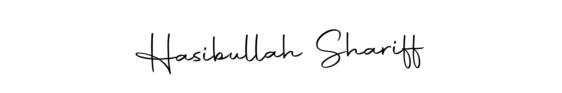 How to make Hasibullah Shariff name signature. Use Autography-DOLnW style for creating short signs online. This is the latest handwritten sign. Hasibullah Shariff signature style 10 images and pictures png